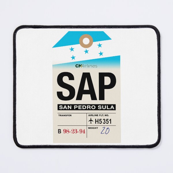 Item preview, San Pedro Sula (SAP) Honduras Airline Luggage Tag designed and sold by travelwitheric.