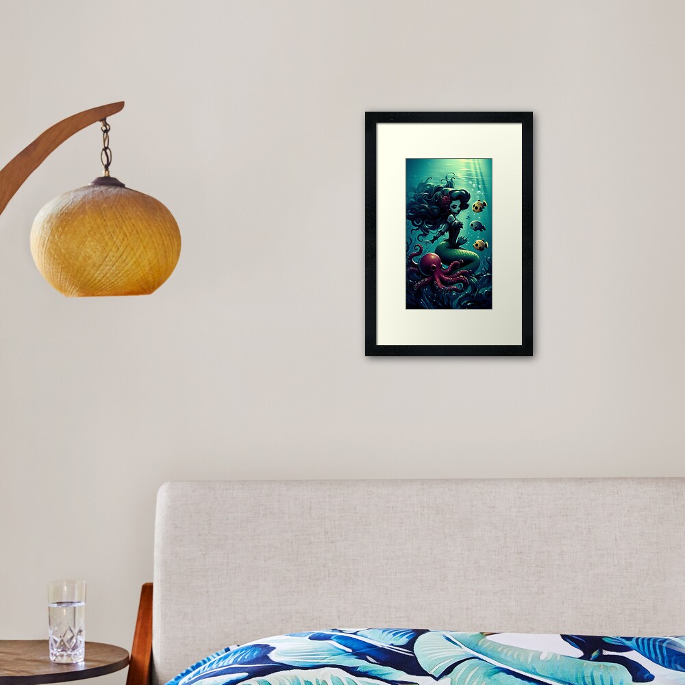 Item preview, Framed Art Print designed and sold by NaughtyNiceArt.