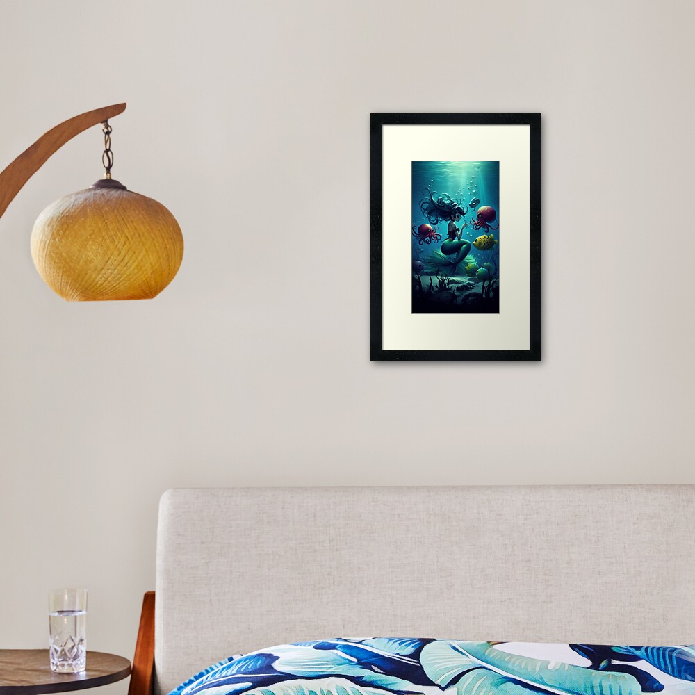 Item preview, Framed Art Print designed and sold by NaughtyNiceArt.
