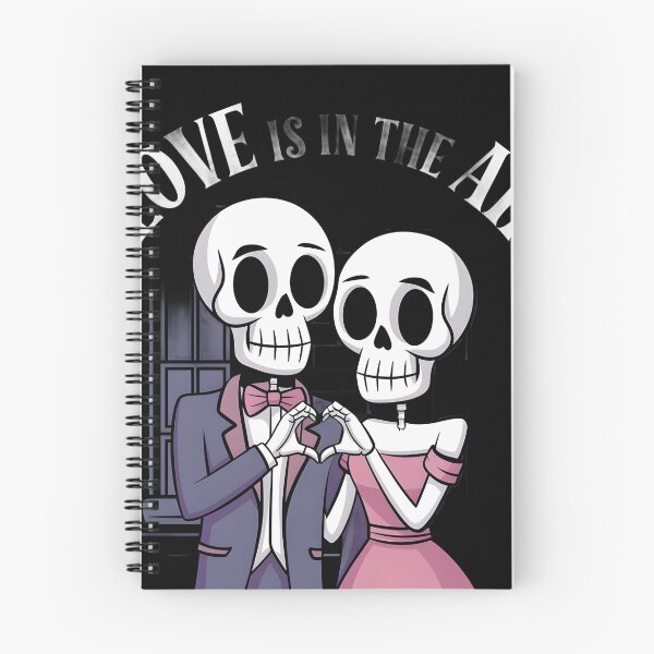 Item preview,  Couple is Made Up of Two Skulls with Elegant Clothes Join Hands LOVE is in the Air designed and sold by macadolie.
