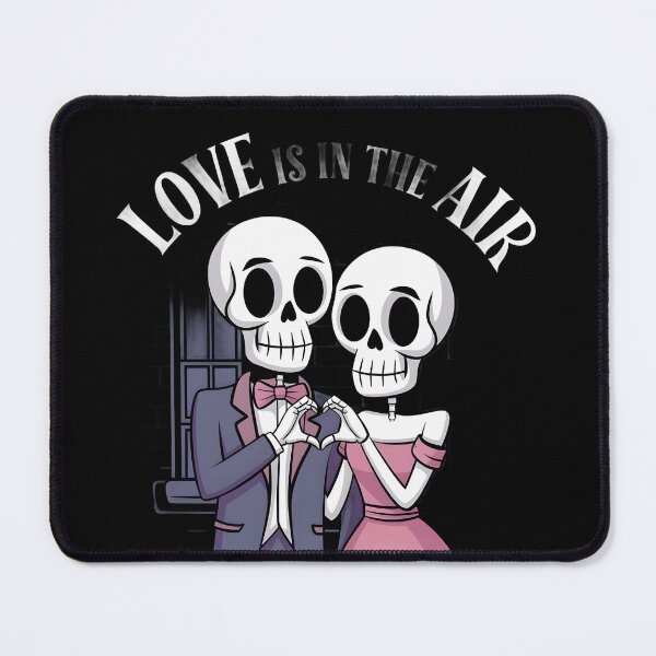 Item preview, Couple is Made Up of Two Skulls with Elegant Clothes Join Hands LOVE is in the Air designed and sold by macadolie.