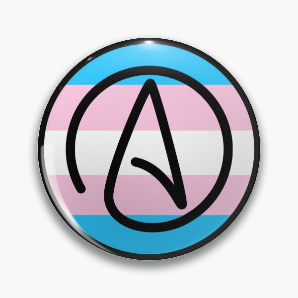 Item preview, Transgender flag with atheist symbol  designed and sold by Rachel the Artist .