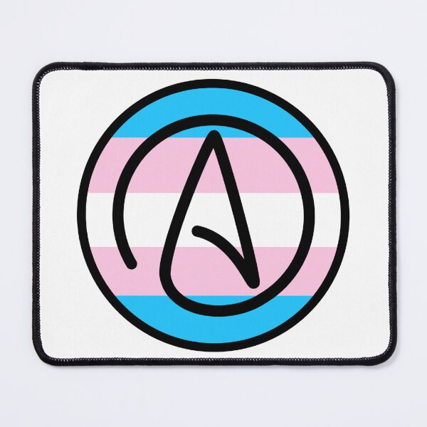 Item preview, Transgender flag with atheist symbol  designed and sold by Rachel the Artist .