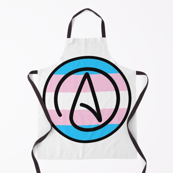 Item preview, Transgender flag with atheist symbol  designed and sold by Rachel the Artist .