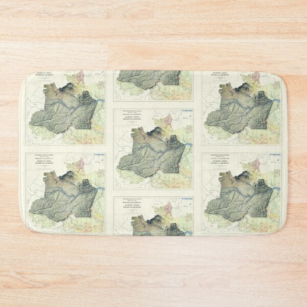Item preview, 1983 Amazonas State, Brazil, Shaded Relief Map 3D digitally rendered designed and sold by ThinkAboutMaps.
