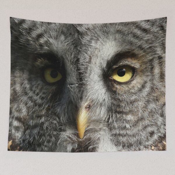 Item preview, Great gray owl face designed and sold by locustgirl.