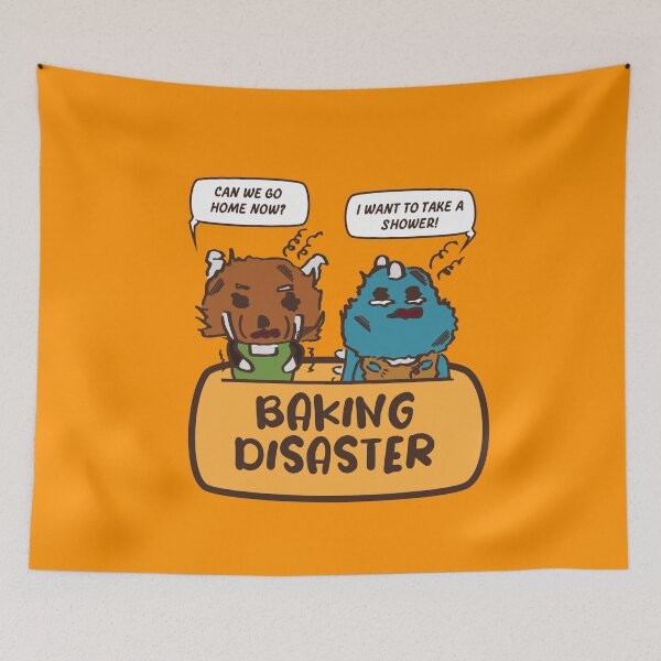 Item preview, Baking Disaster Sticker - Funny Kitchen Fail designed and sold by bluestarcomic.