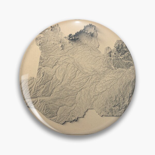 Item preview, Amazonas, Brazil, Shaded Relief Map 3D digitally-rendered designed and sold by ThinkAboutMaps.