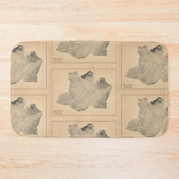 Item preview, Amazonas, Brazil, Shaded Relief Map 3D digitally-rendered designed and sold by ThinkAboutMaps.
