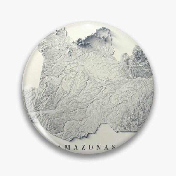 Item preview, Amazonas, Brazil, Shaded Relief Map 3D digitally-rendered designed and sold by ThinkAboutMaps.