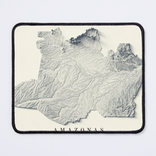 Item preview, Amazonas, Brazil, Shaded Relief Map 3D digitally-rendered designed and sold by ThinkAboutMaps.