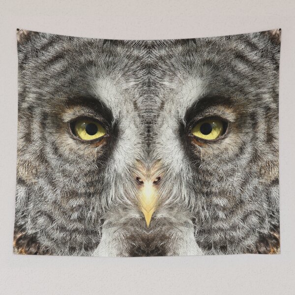 Item preview, Symmetrical great grey owl designed and sold by locustgirl.