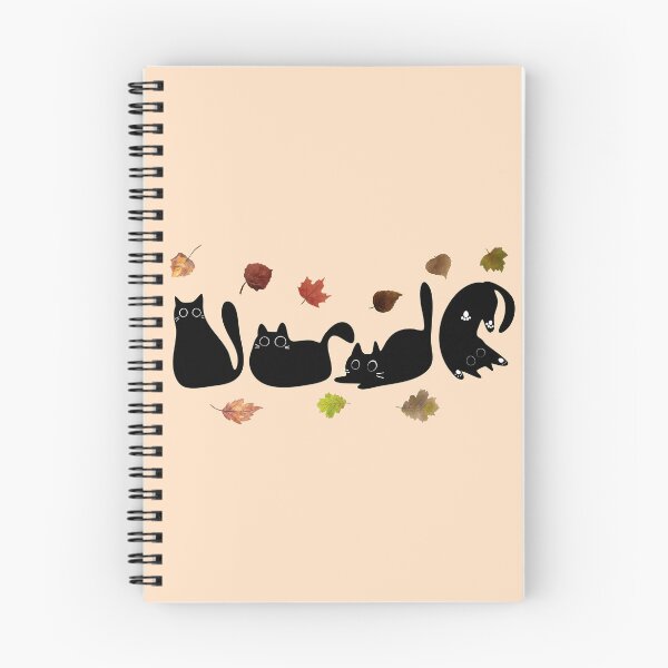 Item preview, Sally Black Cats Playing With Falling Leaves - Autumn Cats lovers  designed and sold by Wiss2Arts.