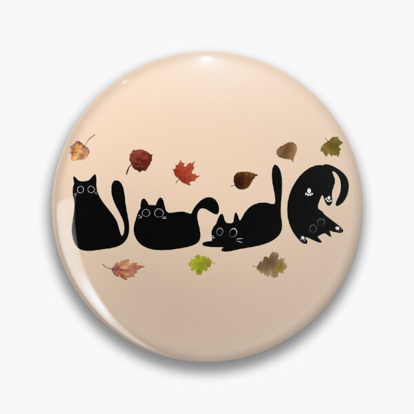 Item preview, Sally Black Cats Playing With Falling Leaves - Autumn Cats lovers  designed and sold by Wiss2Arts.