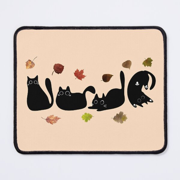 Item preview, Sally Black Cats Playing With Falling Leaves - Autumn Cats lovers  designed and sold by Wiss2Arts.