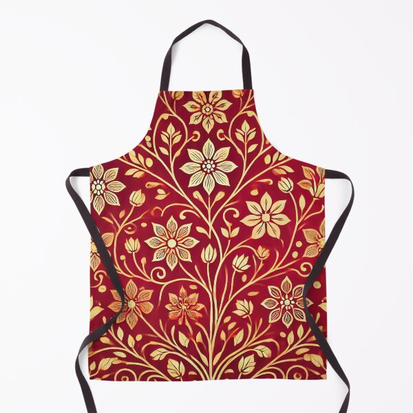 Item preview, Klimt Gold and Red Floral designed and sold by maniacfitness.
