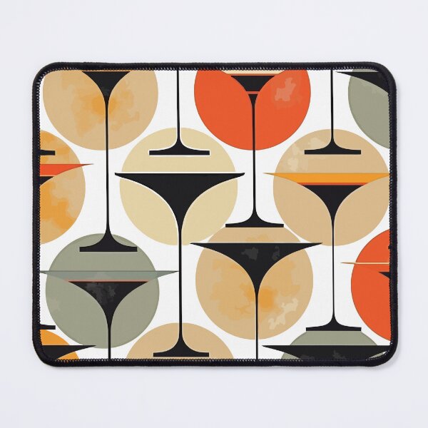 Item preview, Atomic Fifties Inspired Martinis In Grey, Orange, Cream And Red designed and sold by taiche.