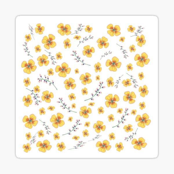Pattern "Loose flowers" Sticker