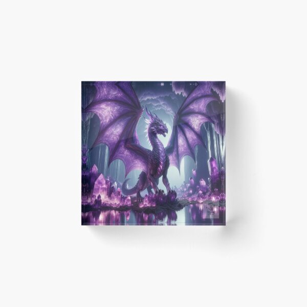 Item preview, Crystal Amethyst Dragon - Guardian of Spiritual Power and Healing designed and sold by Te-Ane.