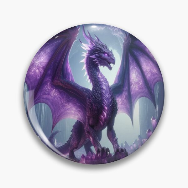 Item preview, Crystal Amethyst Dragon - Guardian of Spiritual Power and Healing designed and sold by Te-Ane.