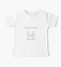 Man and woman with suitcases. Time to travel. Baby Tee
