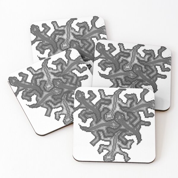 Item preview, Copy of pixel art Escher lizard pattern BW designed and sold by Doug0276.