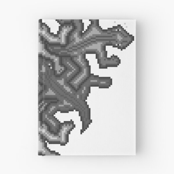 Item preview, Copy of pixel art Escher lizard pattern BW designed and sold by Doug0276.