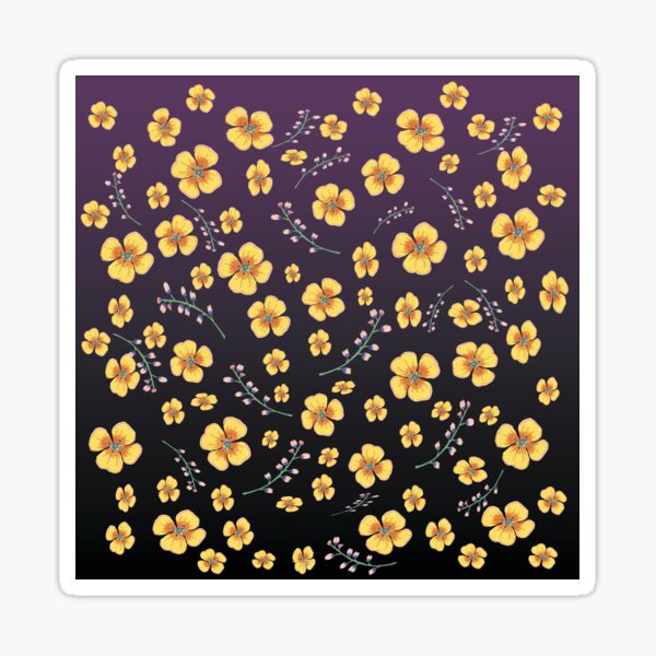 Pattern "Flowers in motion" Sticker