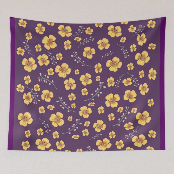 Item preview, Pattern "Moving flowers in lilac" designed and sold by Liliana  Donato.
