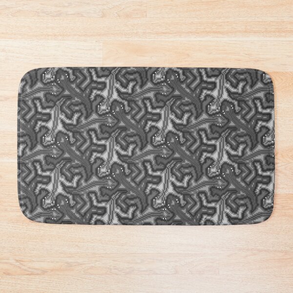 Item preview, pixel art Escher lizard pattern BW 3 designed and sold by Doug0276.