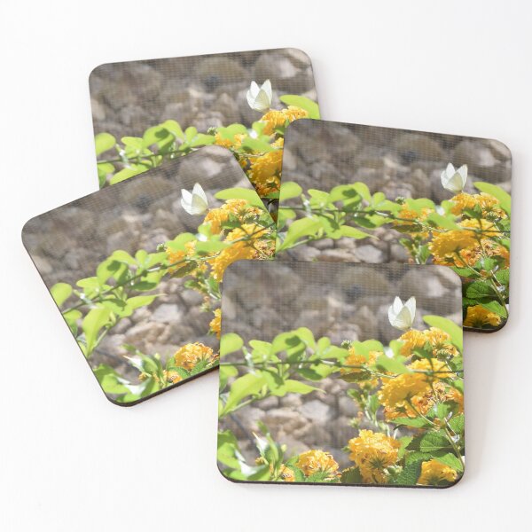 Item preview, Beautiful Lone Butterfly Among Yellow Flowers - Panorama designed and sold by MangoSeeds.