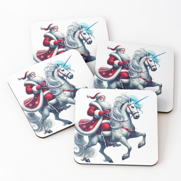 Item preview, Santa and the Enchanted Unicorn designed and sold by CultDigHoriz.