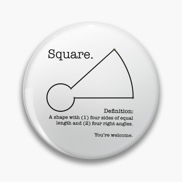 Item preview, Square definition math joke designed and sold by BonnyJeanArt.