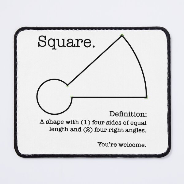 Item preview, Square definition math joke designed and sold by BonnyJeanArt.
