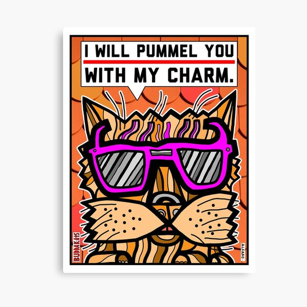 "I will pummel you with my charm." Canvas Print