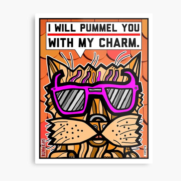 "I will pummel you with my charm." Metal Print