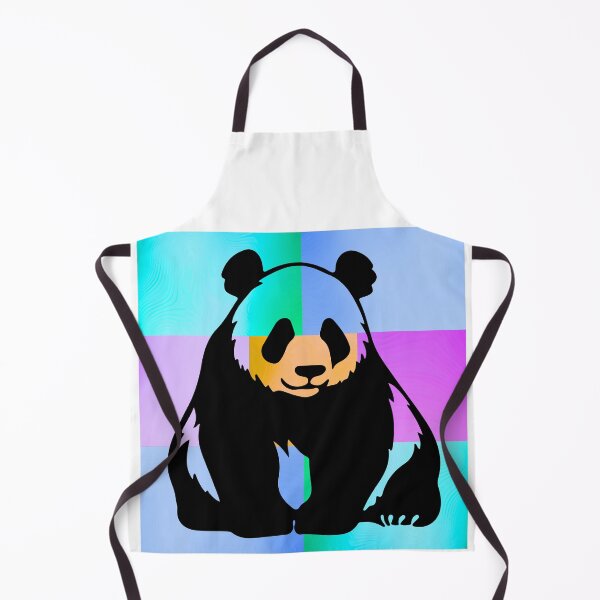 Item preview, Vibrant Panda Silhouette on Colorful Pop Art Panels designed and sold by Fredster1966.
