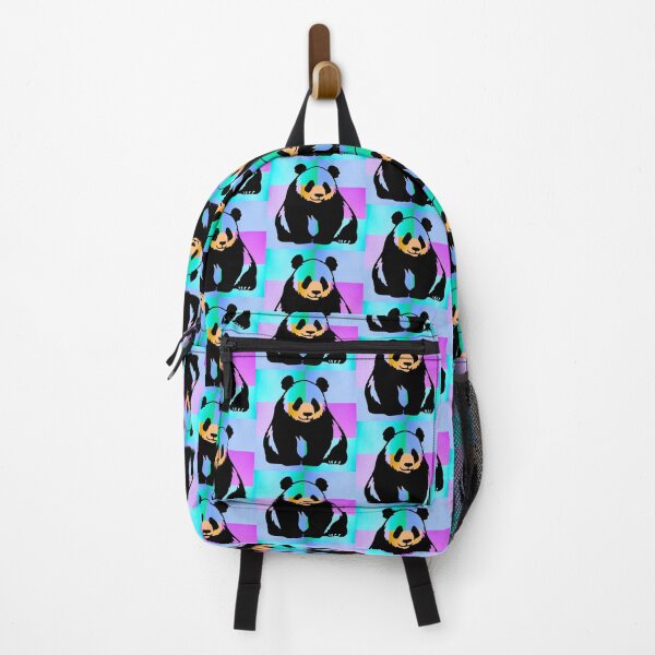 Item preview, Vibrant Panda Silhouette on Colorful Pop Art Panels designed and sold by Fredster1966.