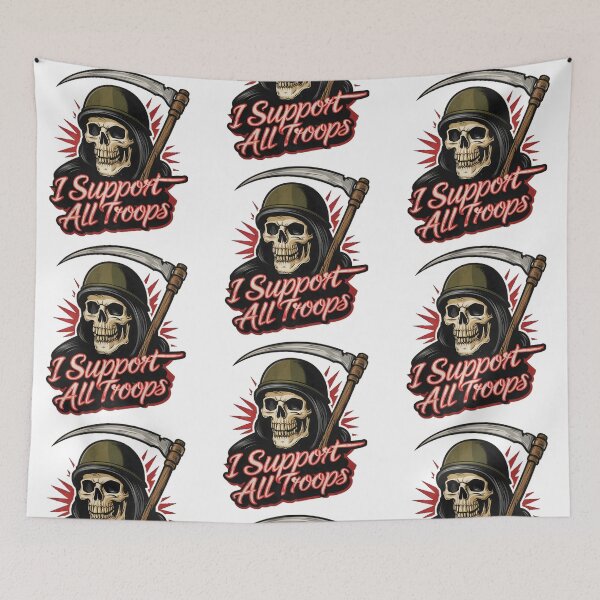 Item preview, Grim Reaper I Support All Troops designed and sold by PlanetMarker.