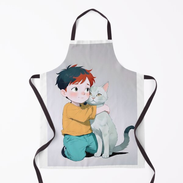 Item preview, Sweet Kid Hugging A Cat designed and sold by JoyPhotoArt.