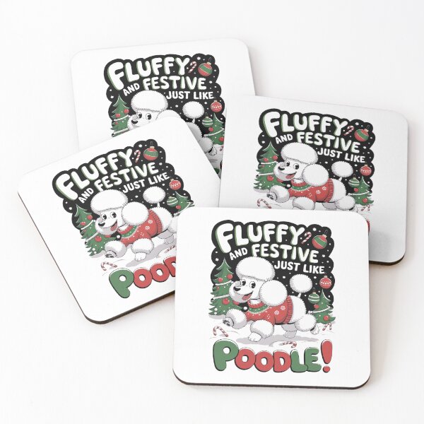 Item preview, Festive Fluffy Poodle  designed and sold by mpwme.