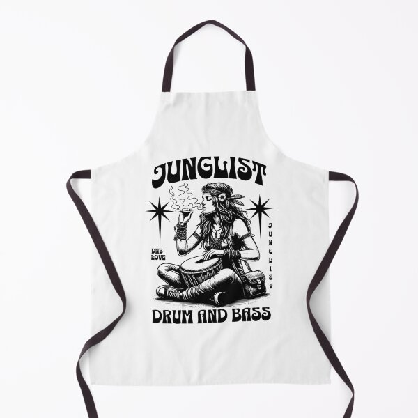 Aperçu de l'œuvre JUNGLIST - Fille Hippie DNB (Noir) créée et vendue par Discothreadz.