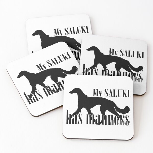 Item preview, My Saluki Has Manners... at home designed and sold by Adventuring Borders.