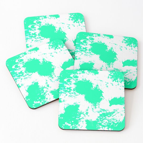 Item preview, Abstract Paint Splatter Teal and White designed and sold by Jessica Erin.