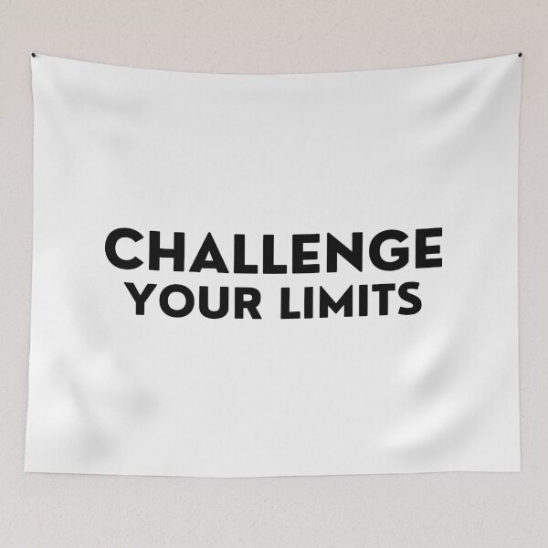 Item preview, Challenge Your Limits. Inspirational Quotes Design. Motivational Sayings Design for Everyday Positivity. Black Writing designed and sold by That Cheeky Tee.