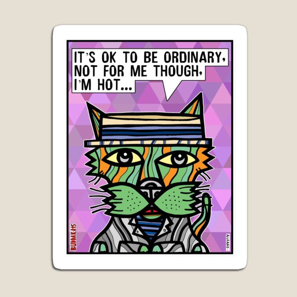 "It's OK to be ordinary, not for me though, I'm hot..." Magnet