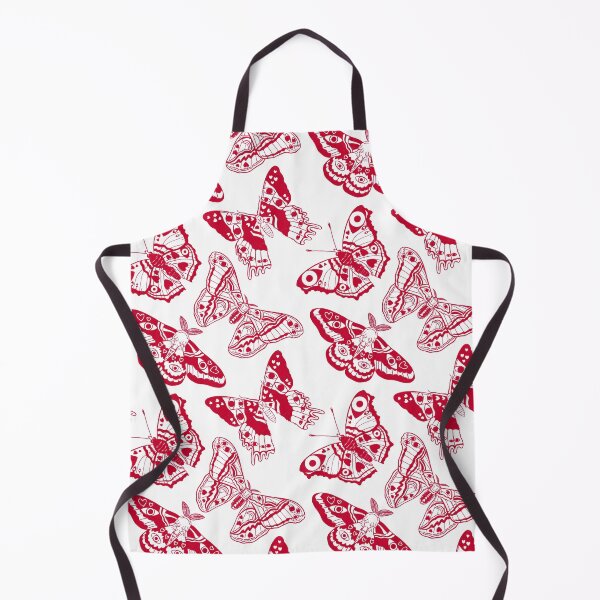 Item preview, Creepy Moth And Butterfly Pattern Red And White designed and sold by Katariina Purru.