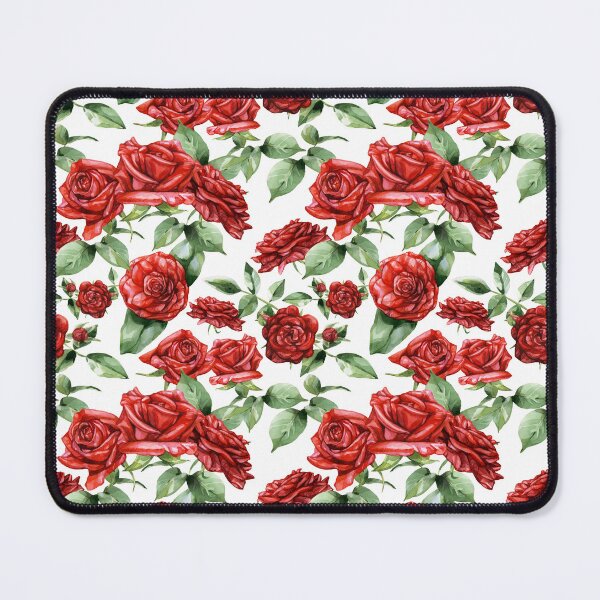 Item preview, Red Roses Pattern White designed and sold by Katariina Purru.