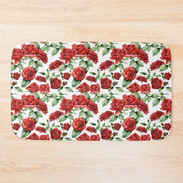 Item preview, Red Roses Pattern White designed and sold by Katariina Purru.