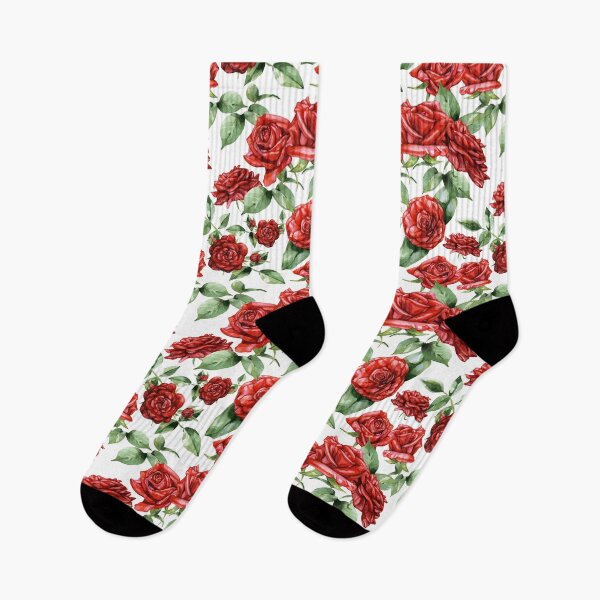 Item preview, Red Roses Pattern White designed and sold by Katariina Purru.